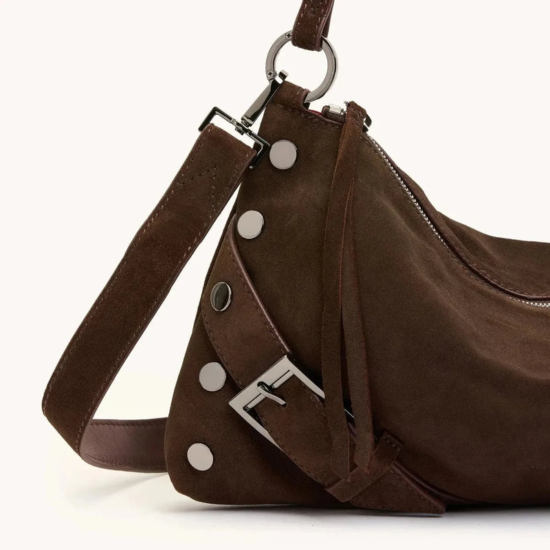 KYLE MED - Belted Suede/Gunmetal-Hammitt-Renee Taylor Gallery