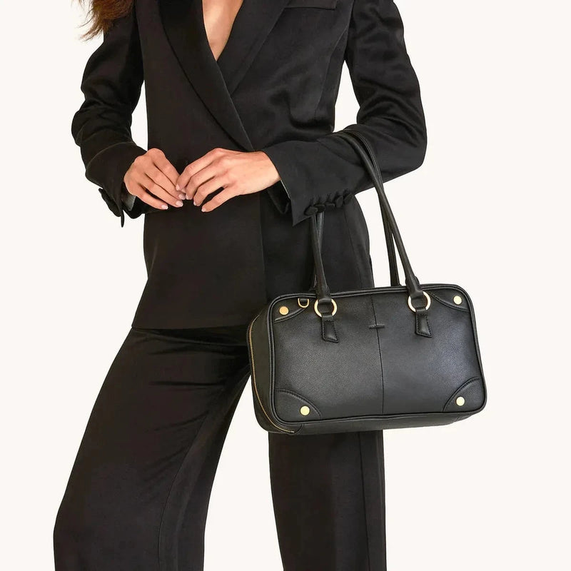 MEREDITH MED - Black/Brushed Gold-Hammitt-Renee Taylor Gallery
