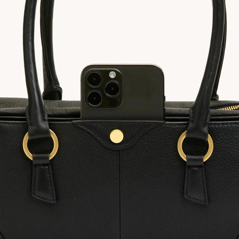 MEREDITH SML - Black/Brushed Gold-Hammitt-Renee Taylor Gallery