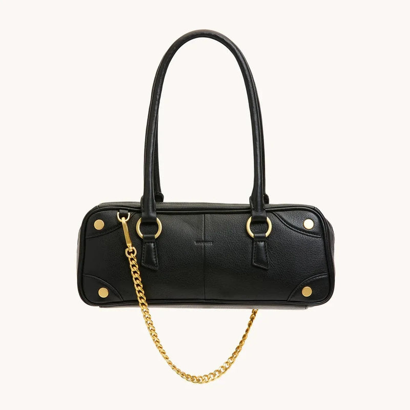 MEREDITH SML - Black/Brushed Gold-Hammitt-Renee Taylor Gallery