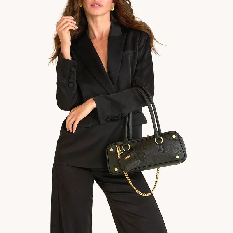 MEREDITH SML - Black/Brushed Gold-Hammitt-Renee Taylor Gallery