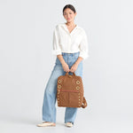 MONTANA BACKPACK XL - Mahogany Pebble/Brushed Gold Red Zip-Hammitt-Renee Taylor Gallery