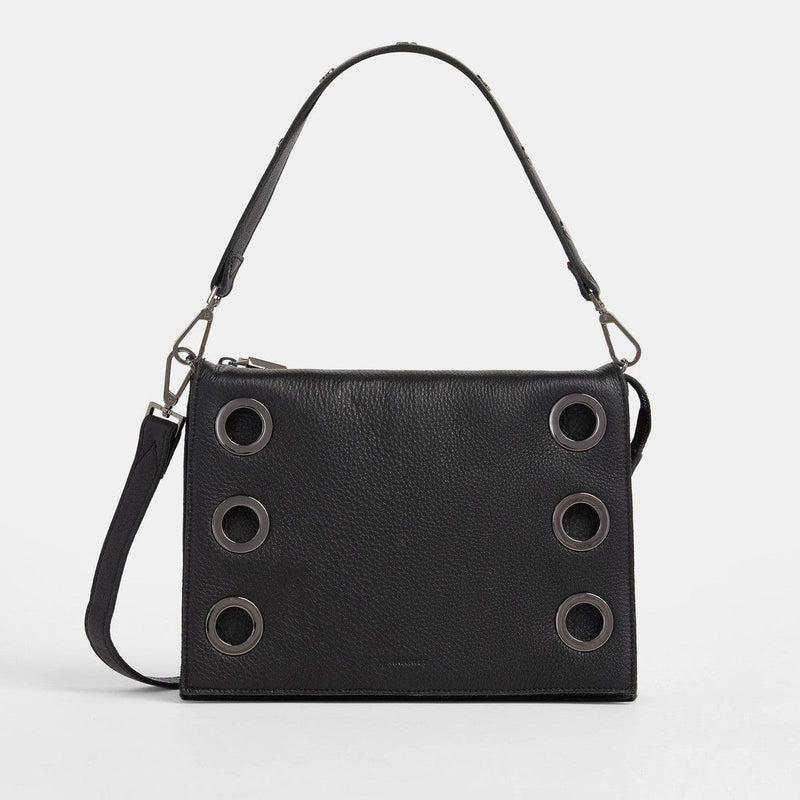 MONTANA CLUTCH LRG - Black Lugano/Gunmetal-Hammitt-Renee Taylor Gallery