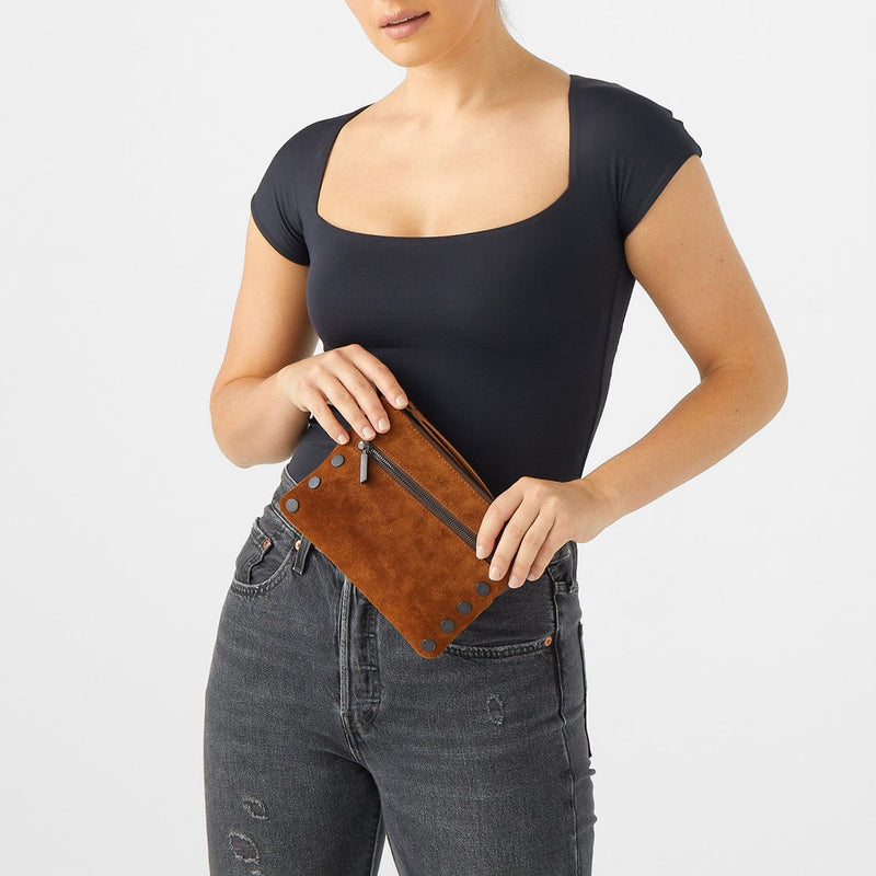 Nash Small Handbag - Nash Small Mahogany Suede BZ-Hammitt-Renee Taylor Gallery