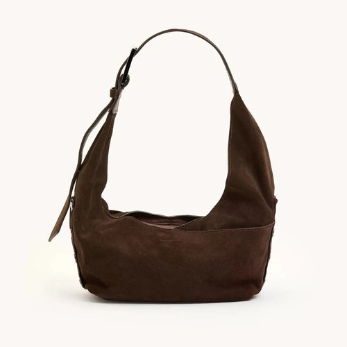 TOM ZIP MED - Belted Suede/Gunmetal-Hammitt-Renee Taylor Gallery