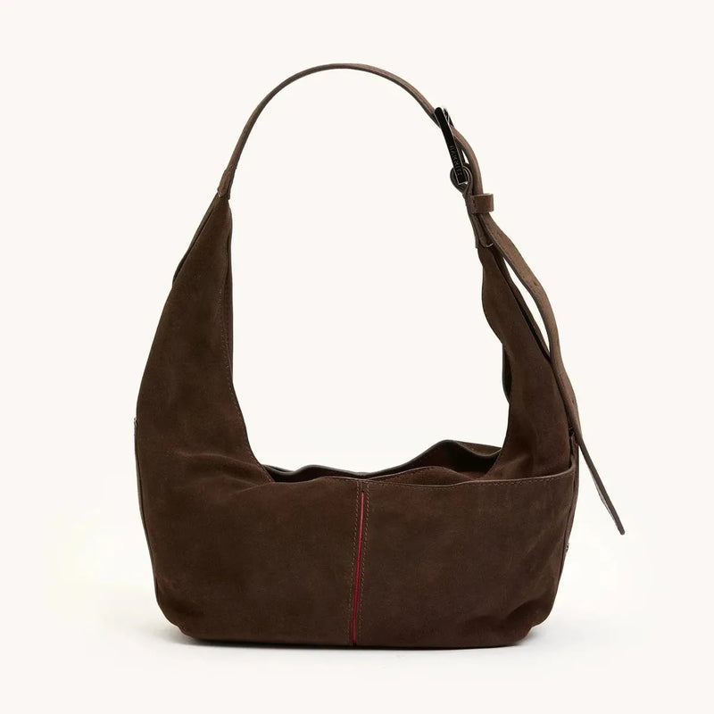 TOM ZIP MED - Belted Suede/Gunmetal-Hammitt-Renee Taylor Gallery