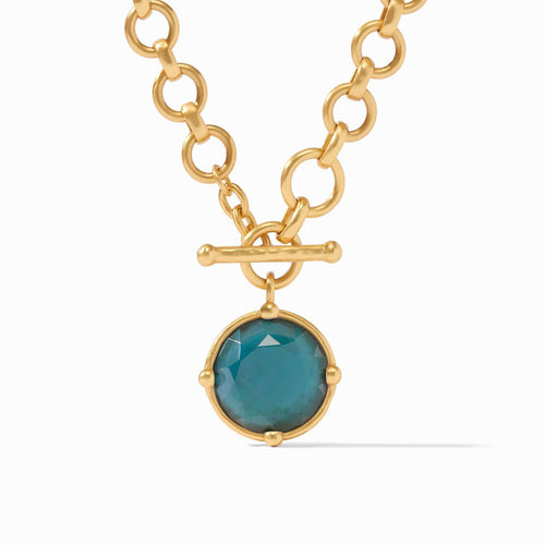 Honeybee Demi Necklace - Iridescent Peacock Blue-Julie Vos-Renee Taylor Gallery