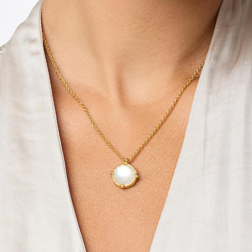 Honeybee Solitaire Necklace - Iridescent London Blue-Julie Vos-Renee Taylor Gallery