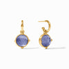 Honeybee Hoop & Charm Earrings-Iridescent Tanzanite Blue - ER913GITB00-Julie Vos-Renee Taylor Gallery