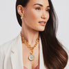 Honeybee Statement Necklace - Iridescent London Blue-Julie Vos-Renee Taylor Gallery