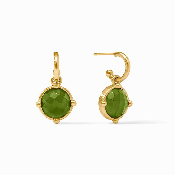Honeybee Hoop & Charm Earrings-Iridescent Palmetto Green - ER913GIJG00-Julie Vos-Renee Taylor Gallery