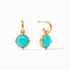 Honeybee Hoop & Charm Turquoise Blue Earrings - ER913GTQ00-Julie Vos-Renee Taylor Gallery