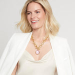 Honeybee Statement Necklace - Iridescent Azure Blue-Julie Vos-Renee Taylor Gallery