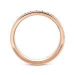 14K White-Rose Gold 7mm - Square Inlay Men's Two Tone Wedding Band - MBM0207-70T4JJJ-Gabriel & Co.-Renee Taylor Gallery