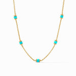 Hydra Delicate Station Turquoise Blue Necklace - N525GTQ00-Julie Vos-Renee Taylor Gallery