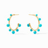 Hydra Stone Hoop Earrings-Turquoise Blue - HP121GTQ-Julie Vos-Renee Taylor Gallery