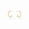 Hydra Stone Hoop Earrings-Pearl - HP121GPL-Julie Vos-Renee Taylor Gallery