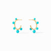 Hydra Stone Hoop Earrings-Turquoise Blue - HP121GTQ-Julie Vos-Renee Taylor Gallery