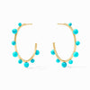 Hydra Stone Hoop Earrings-Turquoise Blue - HP121GTQ-Julie Vos-Renee Taylor Gallery