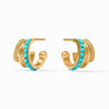 Hydra Triple Hoop Earrings-Turquoise Blue - HP120GTQ00-Julie Vos-Renee Taylor Gallery