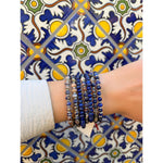 7 Strand Lapis & Petersite Bracelet-Carol Kahn-Renee Taylor Gallery