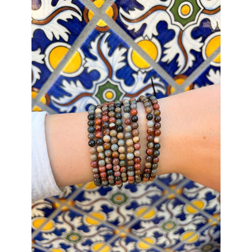 9 Strand Landscape Jasper Bracelet-Carol Kahn-Renee Taylor Gallery