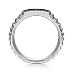 Sterling Silver Black Spinel Mens Ring in High Polished Finish - MR20051SVJBS-Gabriel & Co.-Renee Taylor Gallery