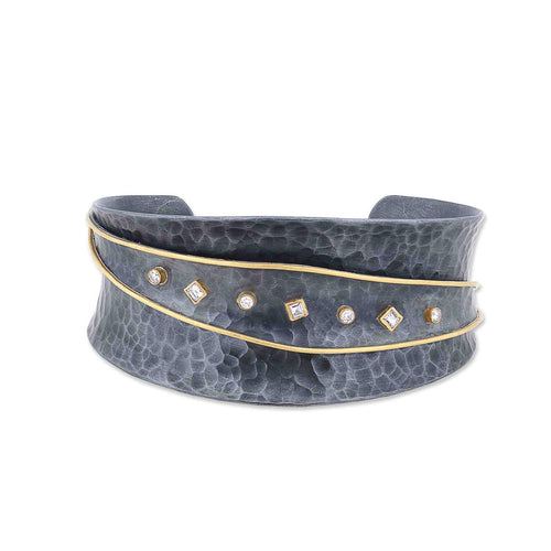 Inversion Cuff with Diamond by Lika Behar