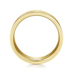 14K Yellow Gold 6mm - Men's Wedding Band in Brushed Finish - MBM0137-60Y4JJJ-Gabriel & Co.-Renee Taylor Gallery