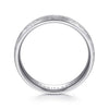 14K White Gold 6mm - Men's Wedding Band in Diamond Brush Finish - MBM0104-60W4JJJ-Gabriel & Co.-Renee Taylor Gallery