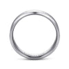 14K White Gold 6mm - Beveled Edge Satin Finish Men's Wedding Band - MBM0126-60W4JJJ-Gabriel & Co.-Renee Taylor Gallery
