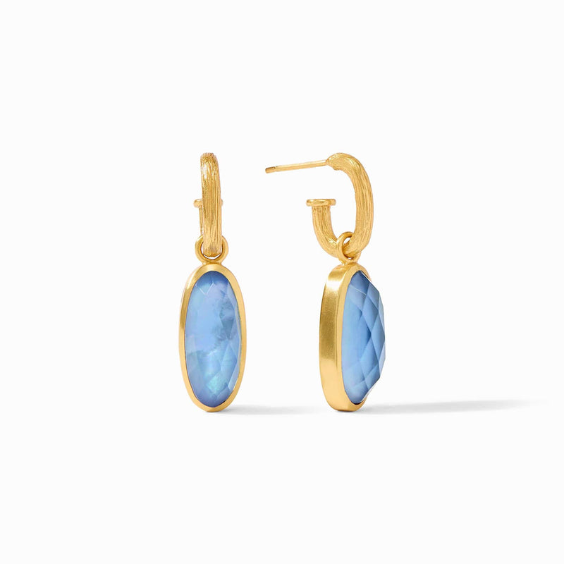Ivy Iridescent Chalcedony Blue Stone Charm Earrings - ER826GICA00-Julie Vos-Renee Taylor Gallery