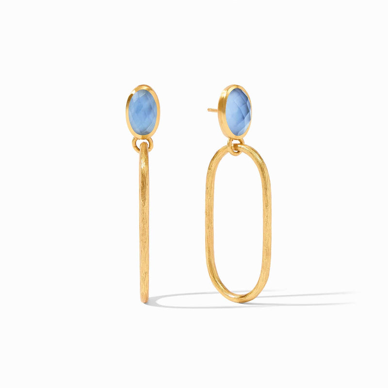 Ivy Iridescent Chalcedony Blue Statement Earrings - ER825GICA00-Julie Vos-Renee Taylor Gallery