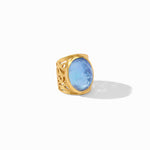 Ivy Statement Iridescent Chalcedony Blue Ring - R198GICA-Julie Vos-Renee Taylor Gallery