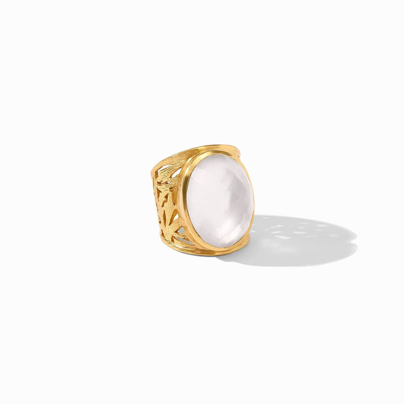 Ivy Statement Iridescent Clear Crystal Ring - R198GIRC-Julie Vos-Renee Taylor Gallery