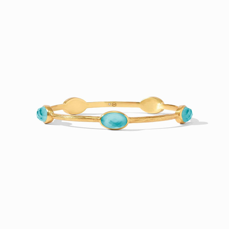 Ivy Iridescent Bahamian Blue Stone Bangle - BG282GIBB-Julie Vos-Renee Taylor Gallery