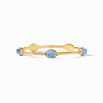 Ivy Iridescent Chalcedony Blue Stone Bangle - BG282GICA-Julie Vos-Renee Taylor Gallery