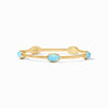 Ivy Iridescent Capri Blue Stone Bangle - BG298GICP-Julie Vos-Renee Taylor Gallery