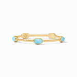 Ivy Iridescent Capri Blue Stone Bangle - BG298GICP-Julie Vos-Renee Taylor Gallery