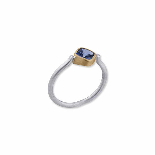 Jaipur Ring with Diamond & Sapphire by Lika Behar