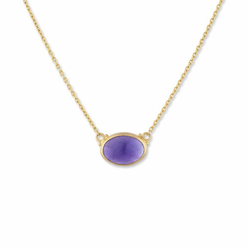 Jellybonbon Oval Cabochon Amethyst Necklace by Lika Behar