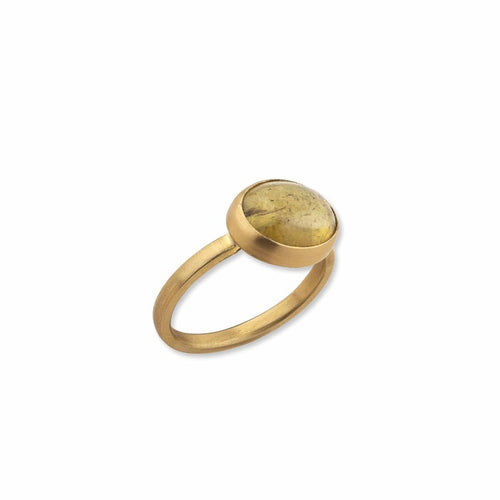 Jellybonbon Yellow Ovaltrm Ring with Tourmaline by Lika Behar