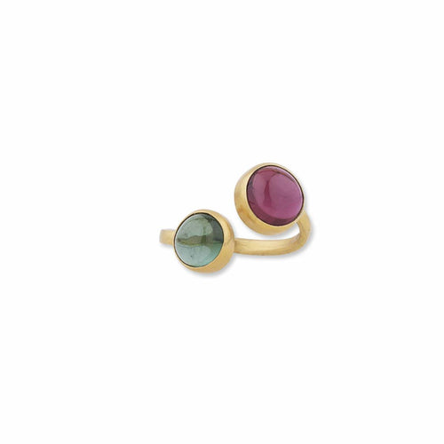 Jellybonbon Toi Et Moi Green Pink Tourmaline Ring by Lika Behar