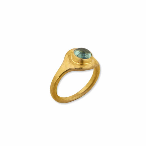 Jellybonbon Round Green Tourmaline Ring by Lika Behar