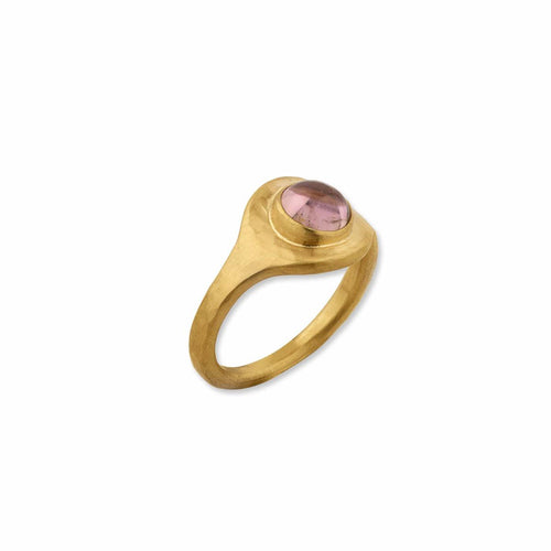 Jellybonbon Round Pink Tourmaline Ring by Lika Behar