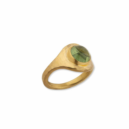 Jellybonbon Round Green Tourmaline Ring by Lika Behar