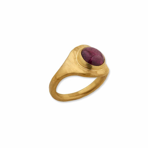Jellybonbon Round Pink Tourmaline Ring by Lika Behar