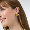 Catalina X Clip Earrings - Gold-Julie Vos-Renee Taylor Gallery