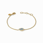 Blue Topaz Pave Teardrop Delicate Bracelet - BL254GBZ00-Julie Vos-Renee Taylor Gallery