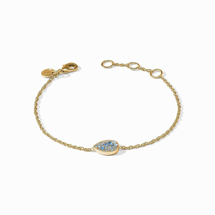 Blue Topaz Pave Teardrop Delicate Bracelet - BL254GBZ00-Julie Vos-Renee Taylor Gallery